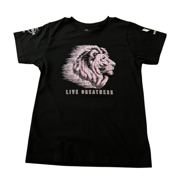 HARD ROCK CAFE KIDS BLACK SHORT SLEEVE BLACK T-SHIRT WITH MESSI 10 ON BACK SZ L - Picture 1 of 10